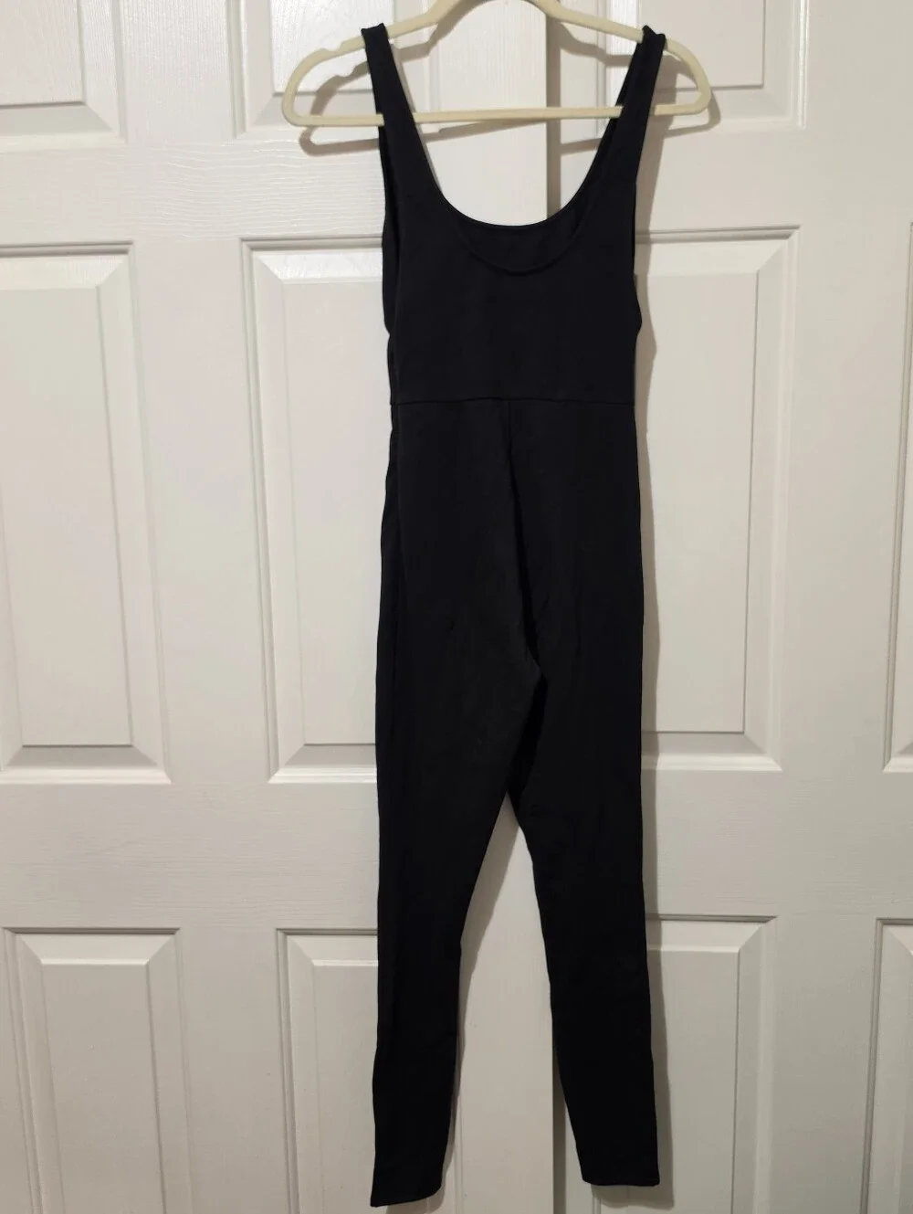 LPA Catsuit 23 Slim Scoop-Neck Black Sleeveless Jumpsuit, size S